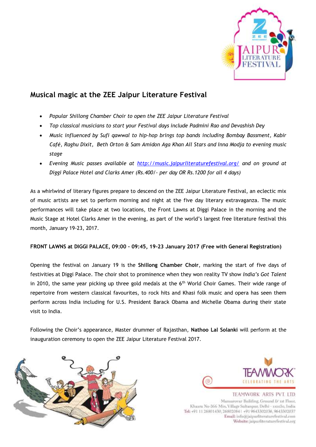 ZEE JLF – Music Stage Announcement