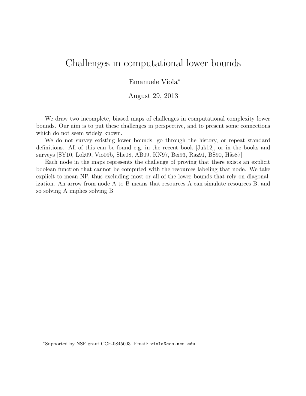 Challenges in Computational Lower Bounds