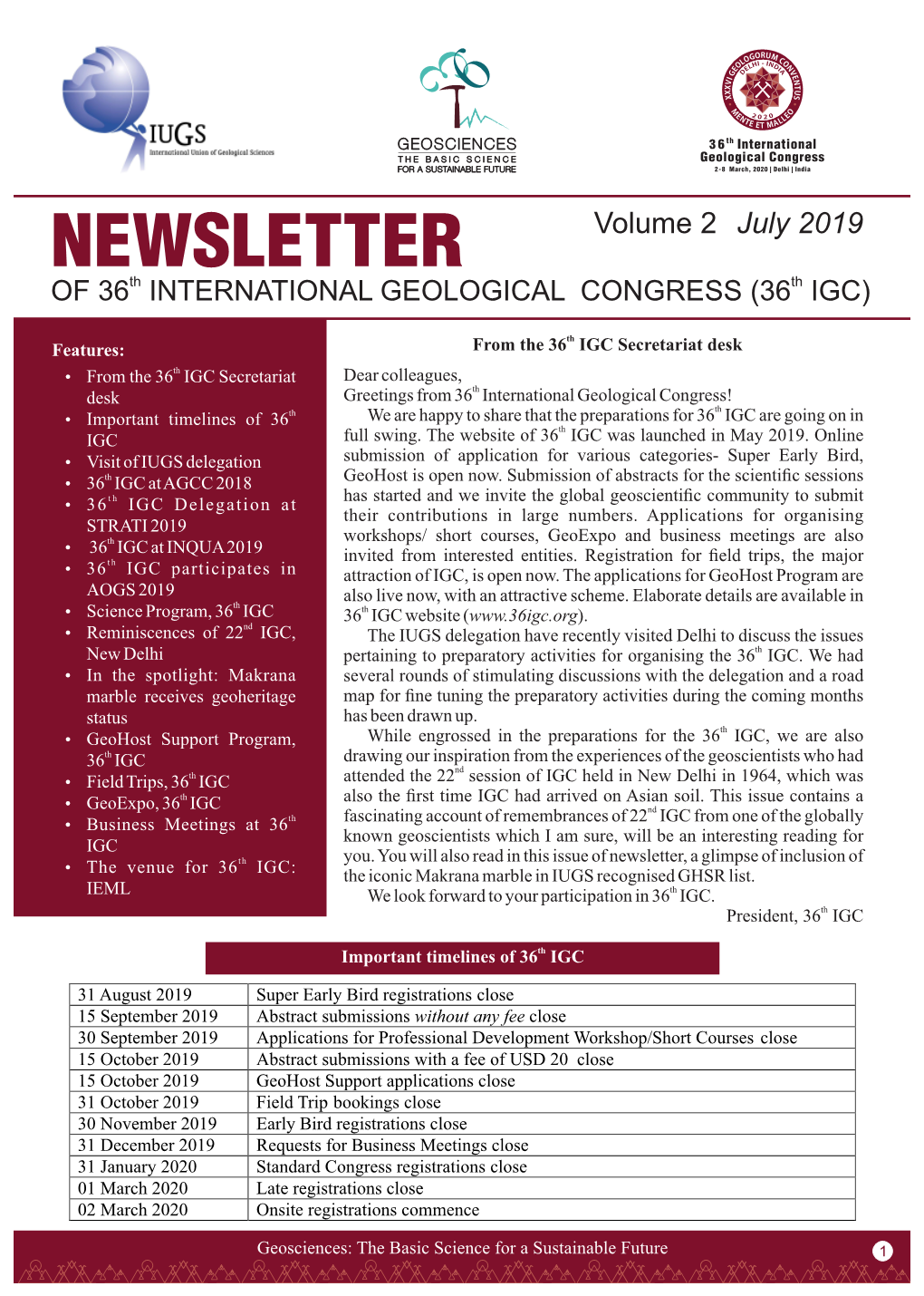 C 36IGC Newsletter Vol2 28-08-2019.Cdr