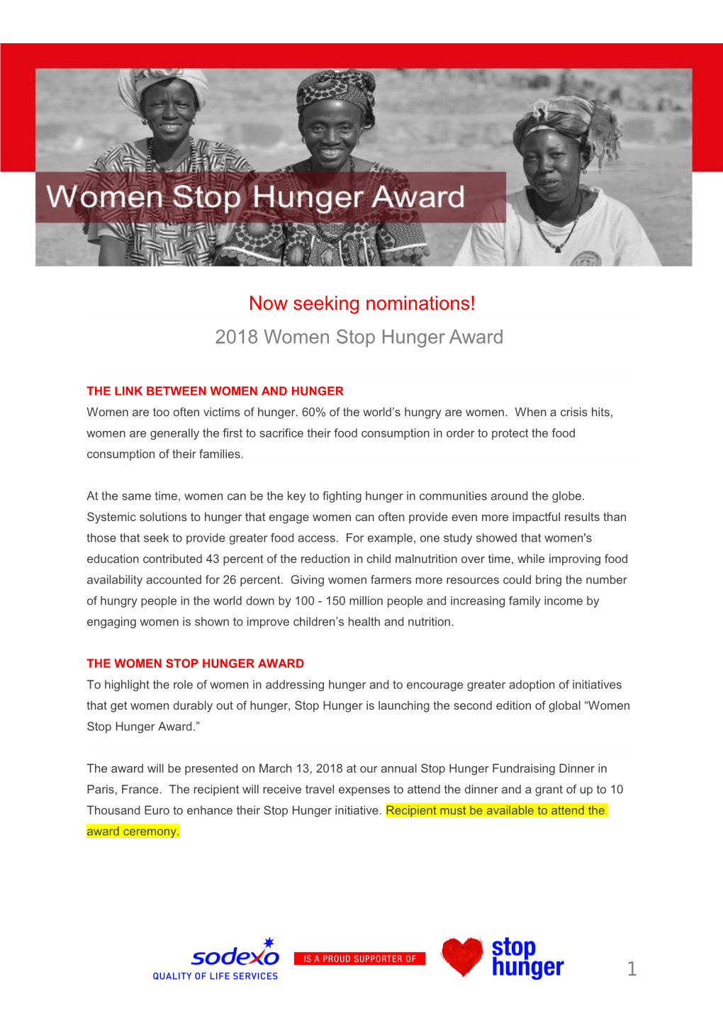 The Link Between Women and Hunger