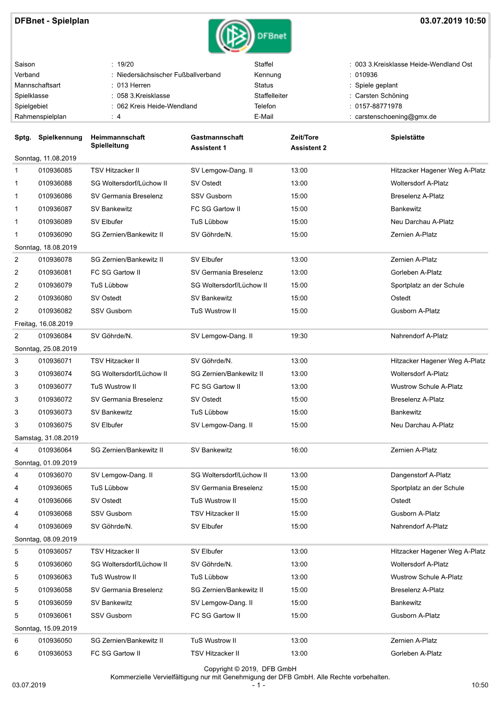 Dfbnet - Spielplan 03.07.2019 10:50