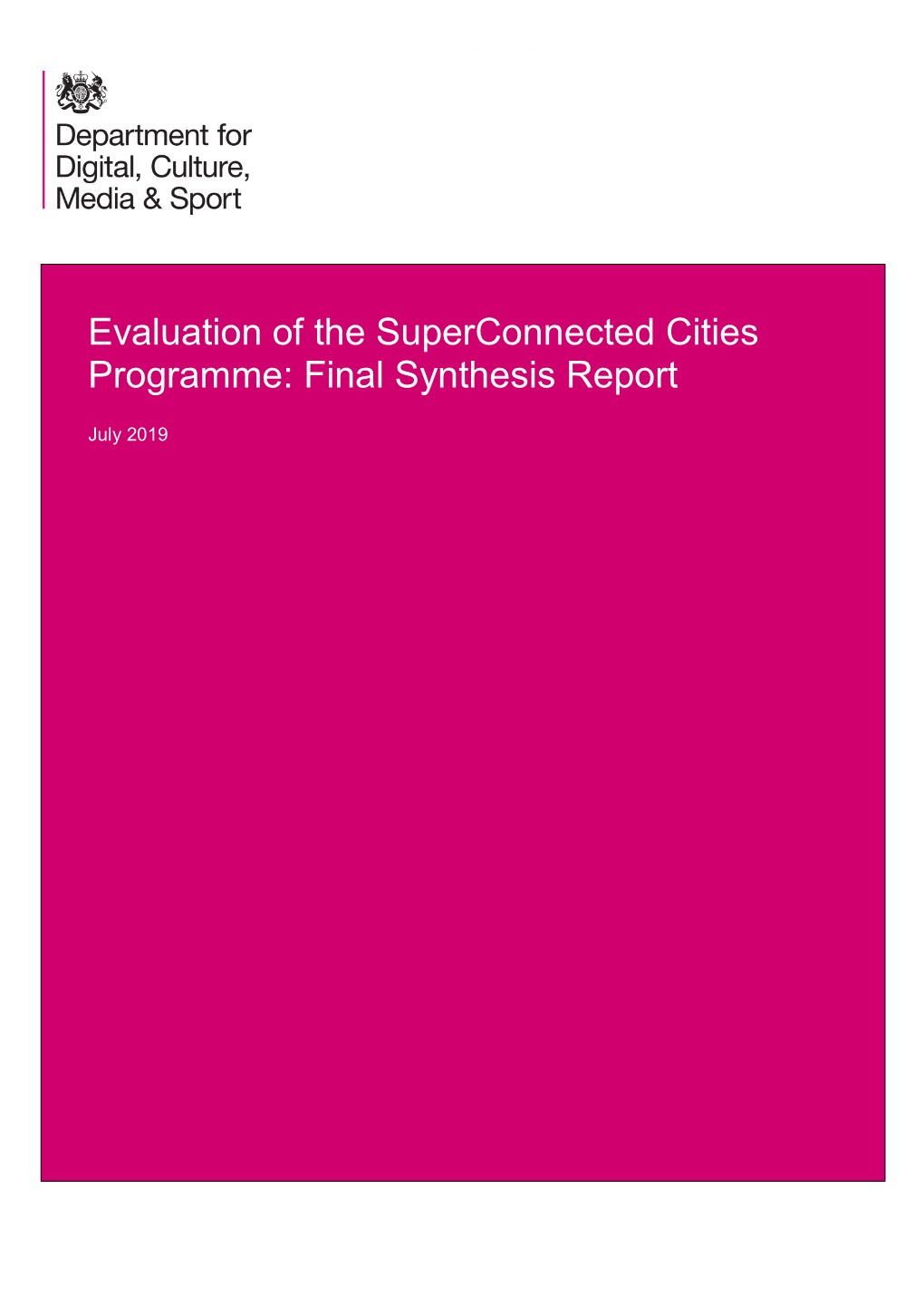 Evaluation of the Superconnected Cities Programme: Final Synthesis Report