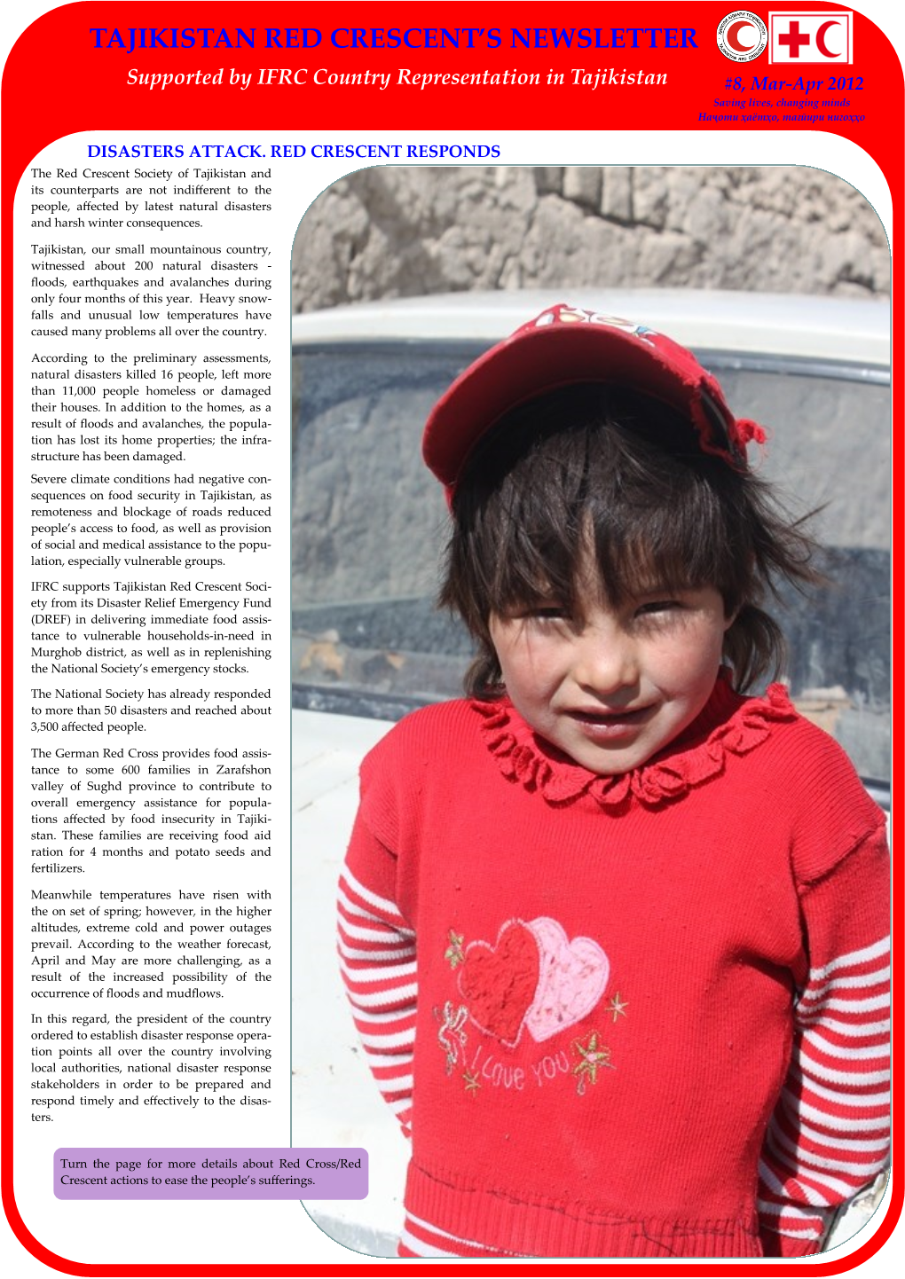 Tajikistan Red Crescent's Newsletter