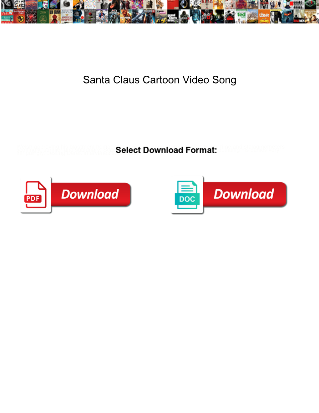 Santa Claus Cartoon Video Song