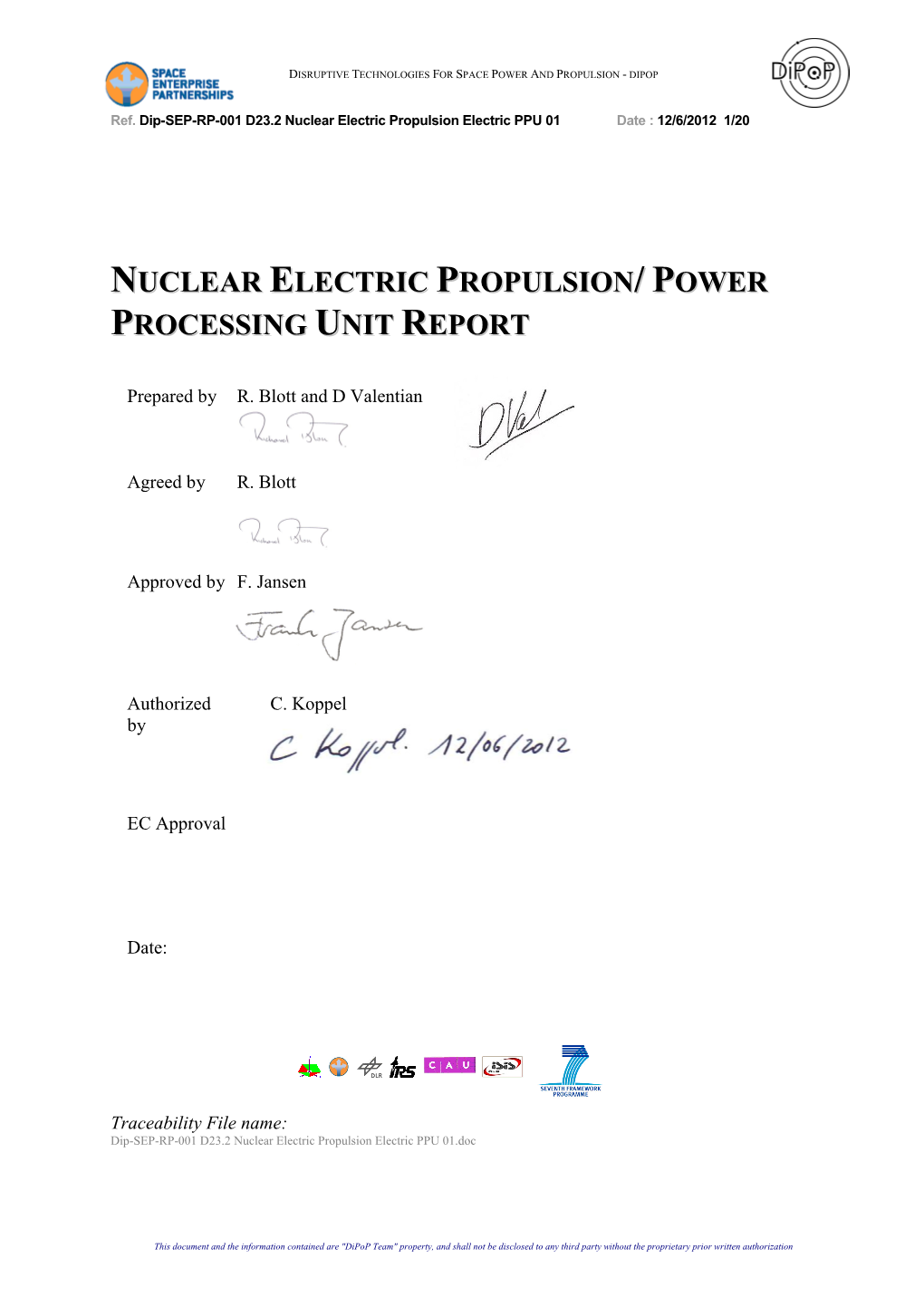 Nuclear Electric Propulsion / Power Processing
