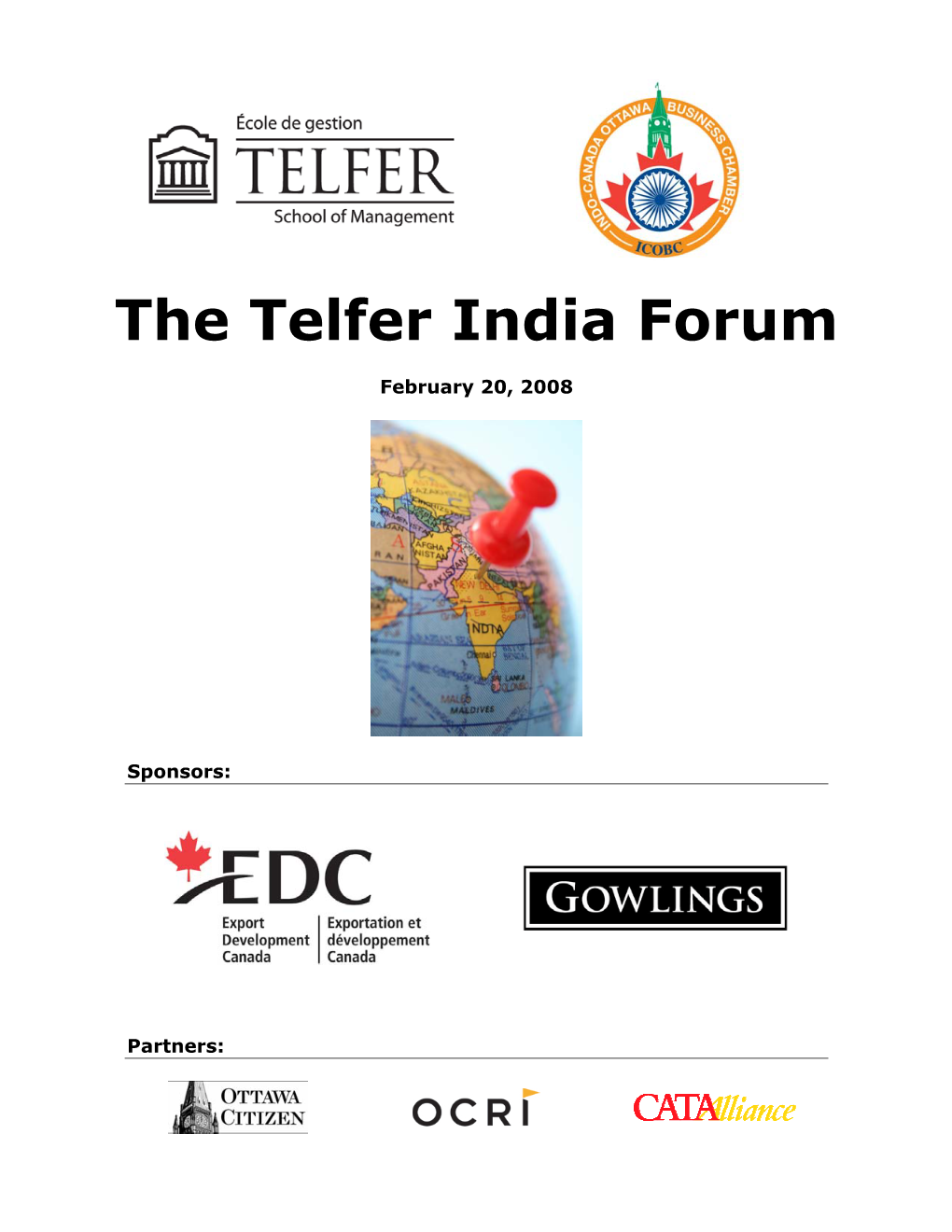The Telfer India Forum