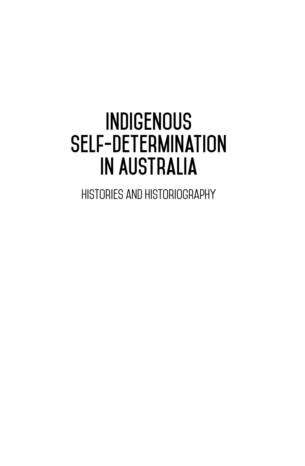 Indigenous Self-Determination in Australia