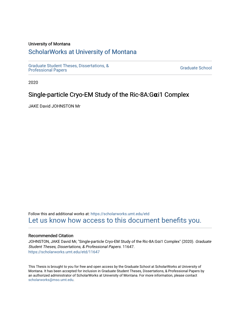 Single-Particle Cryo-EM Study of the Ric-8A:Gαi1 Complex