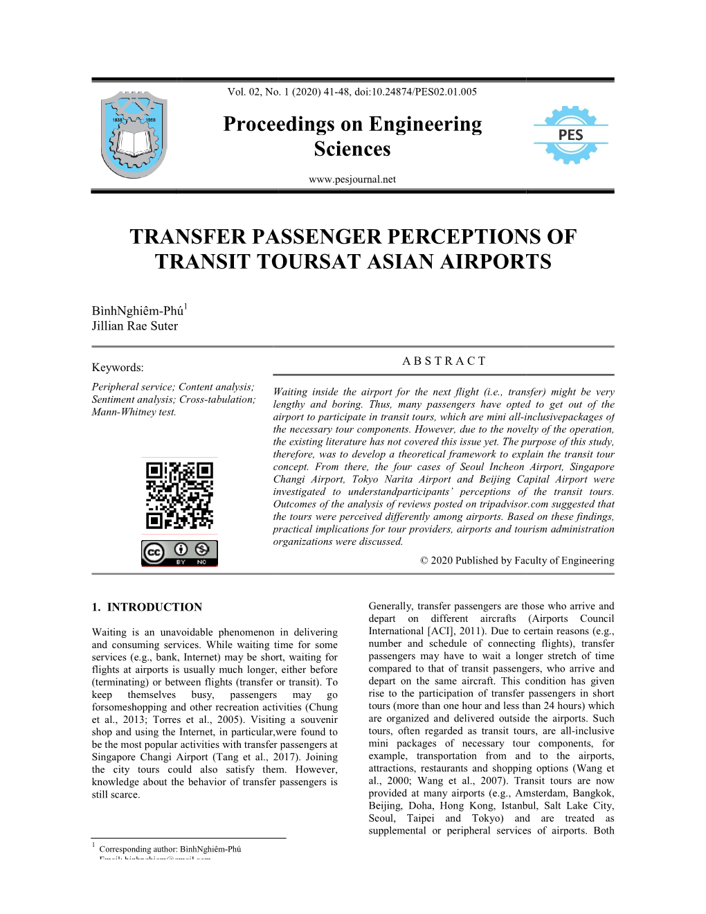 Transfer Passenger Perceptions of Transit Tours at Asian Airports