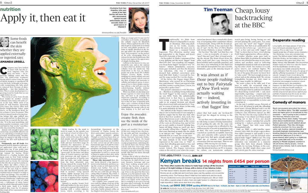 Apply It, Then Eat It Avocado Mask Is a Good Source of Vitamin E at the BBC