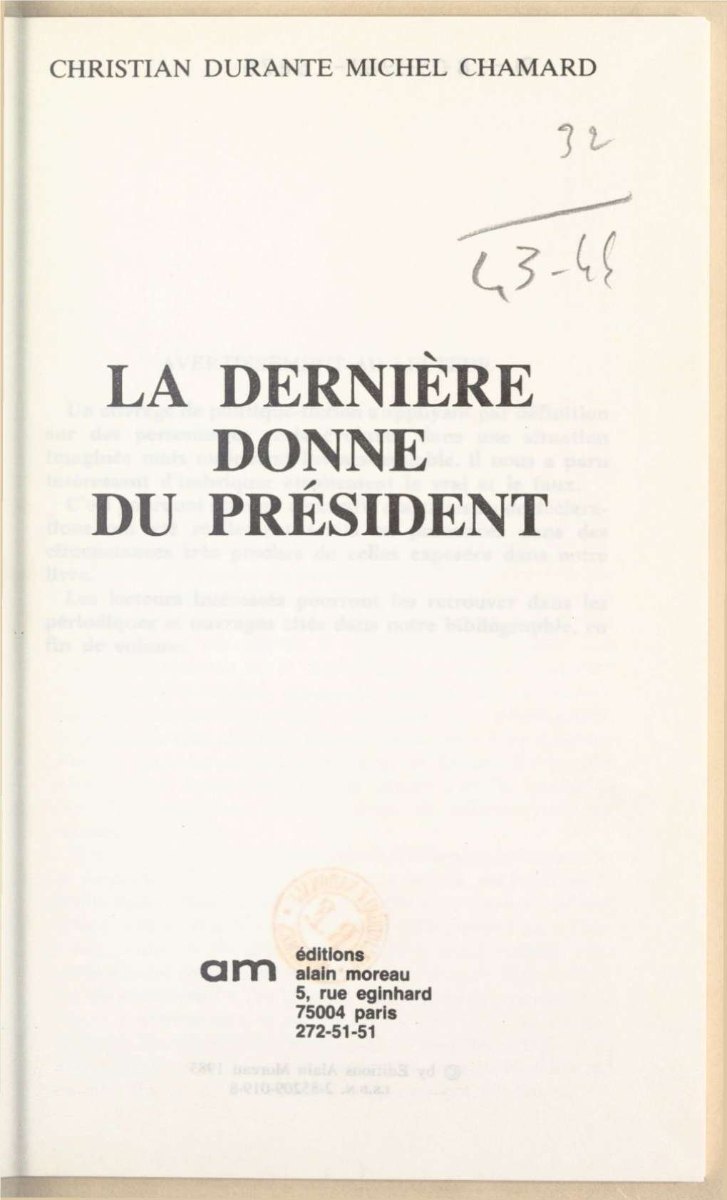 La Dernière Donne Du Président