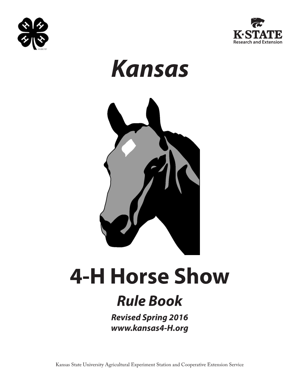 S133 Kansas 4-H Horse Show Rule Book