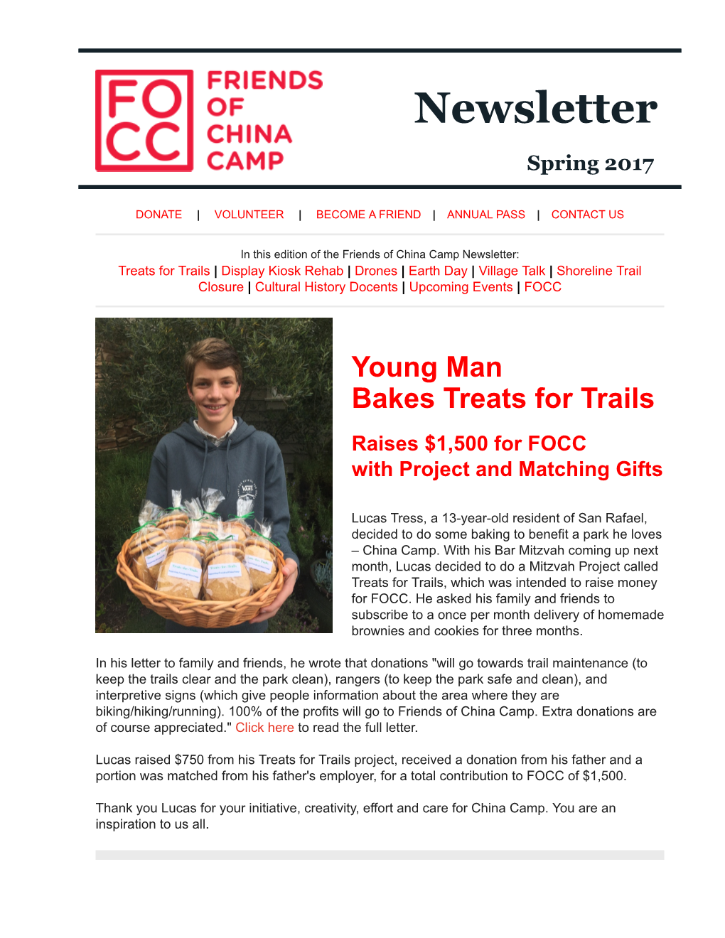 Friends of China Camp Spring Newsletter