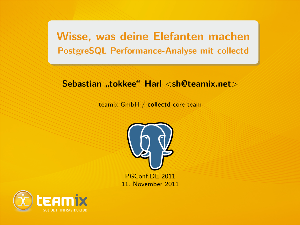 Postgresql Performance-Analyse Mit Collectd