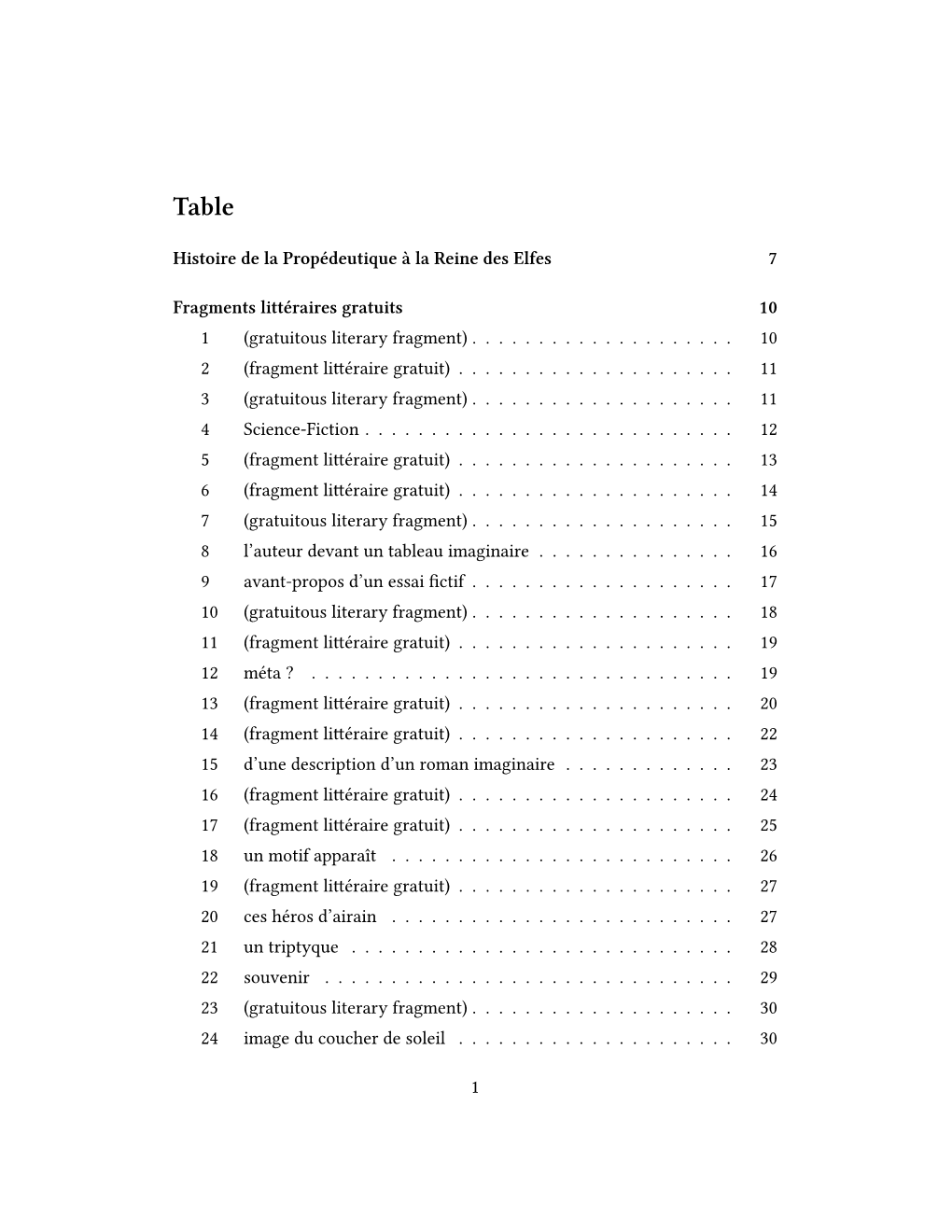 Histoire De La Propédeutique À La Reine Des Elfes 7 Fragments