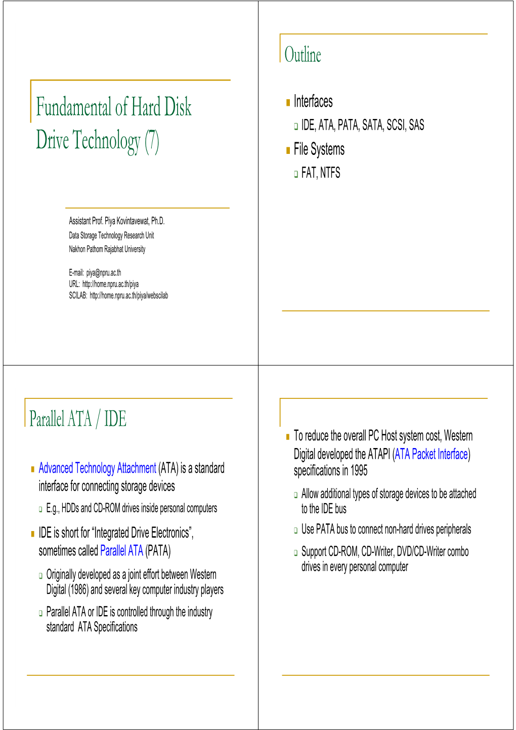 Fundamental of Hard Disk Drive Technology