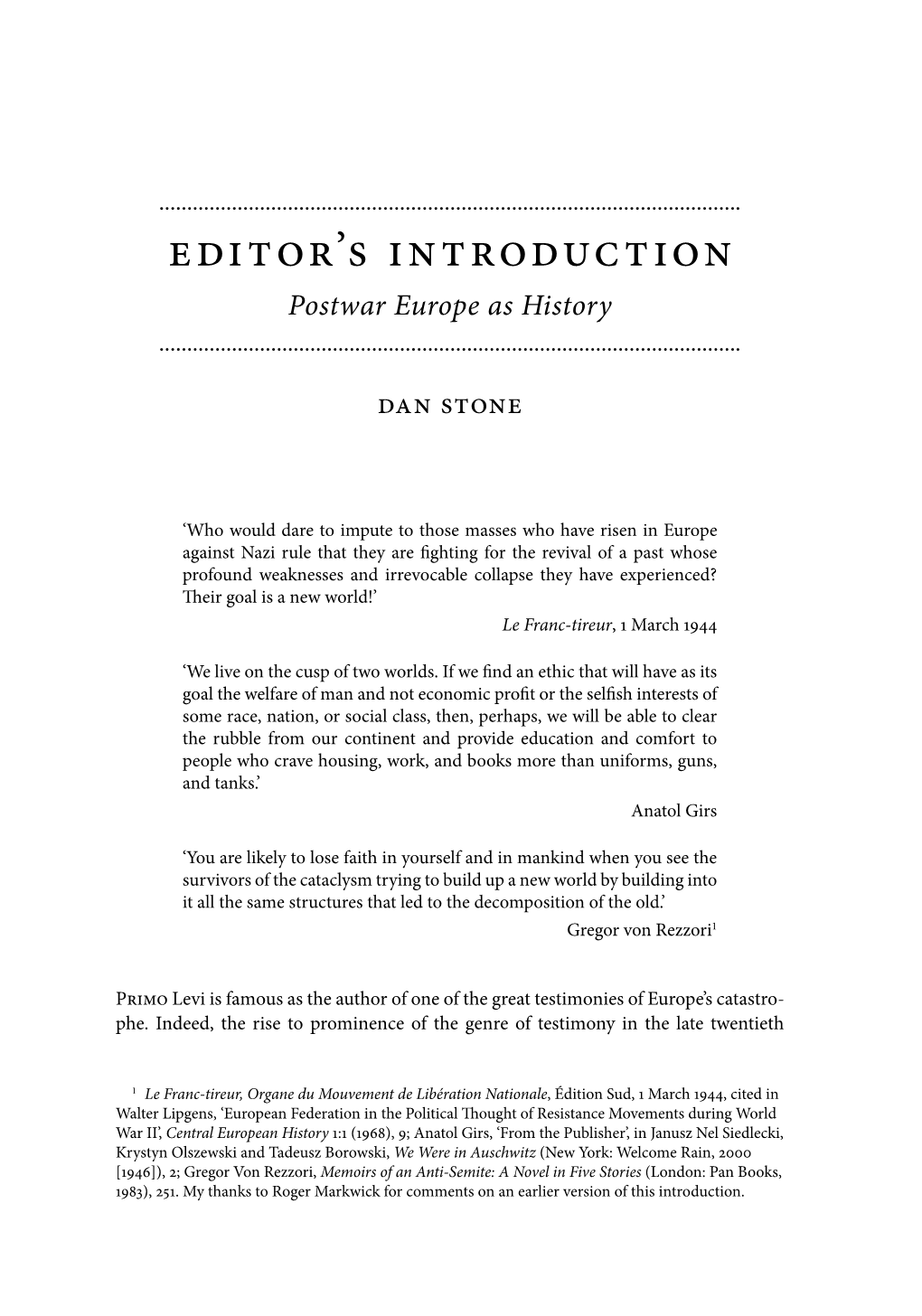 Editor's Introduction