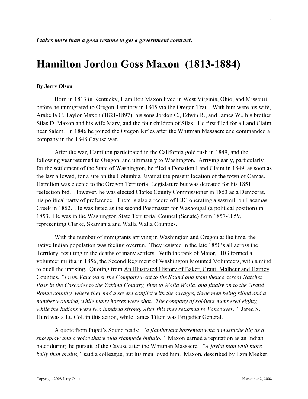 Hamilton Jordon Goss Maxon (1813-1884)