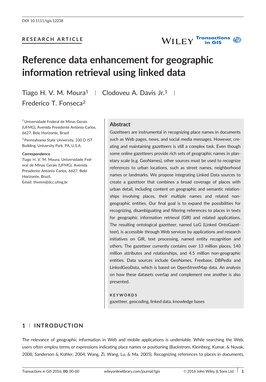 Reference Data Enhancement for Geographic Information Retrieval Using Linked Data