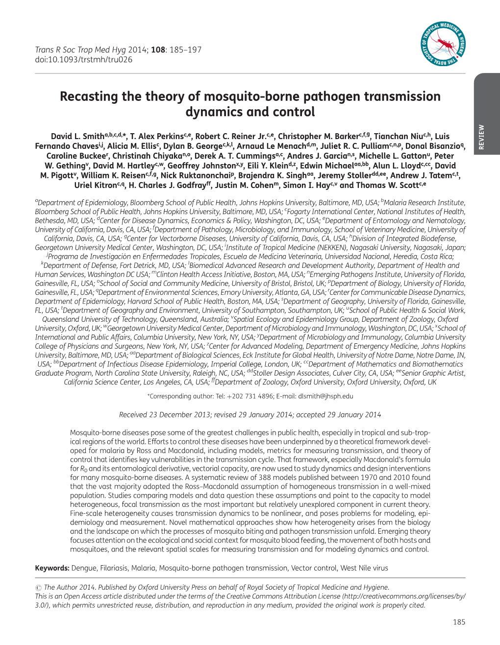 Recasting the Theory of Mosquito-Borne Pathogen Transmission Dynamics and Control