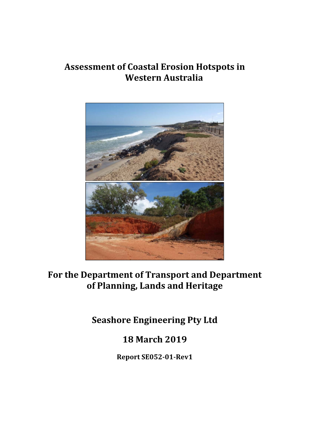 Assessment of Coastal Erosion Hotspots in Western Australia