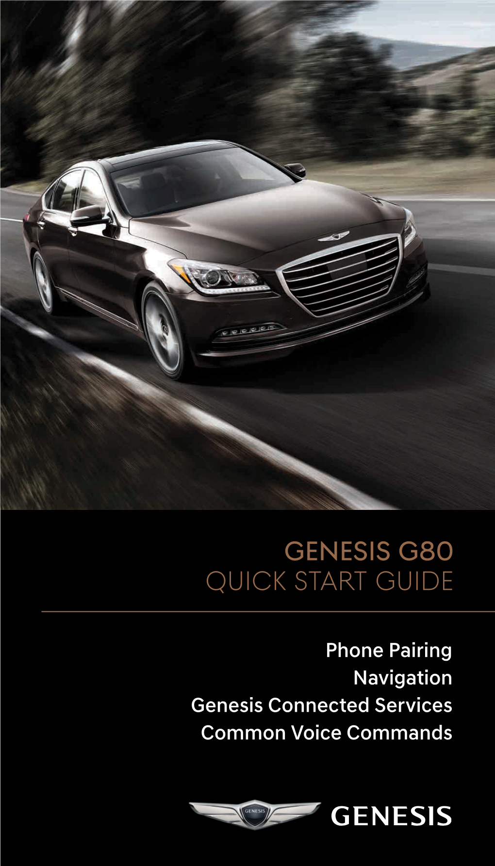 Genesis G80 Quick Start Guide