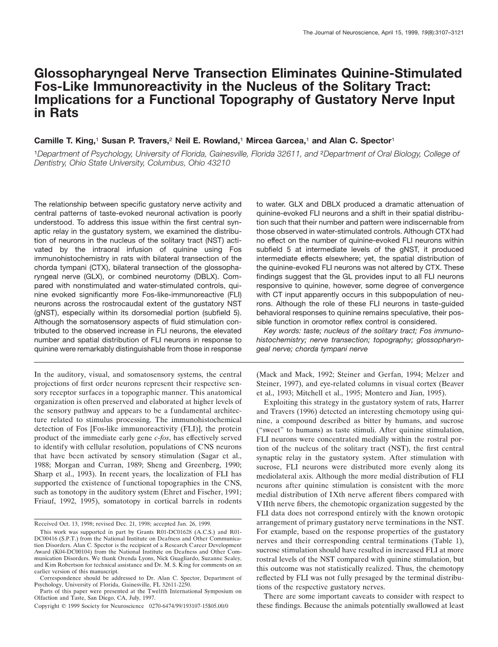 Glossopharyngeal Nerve Transection