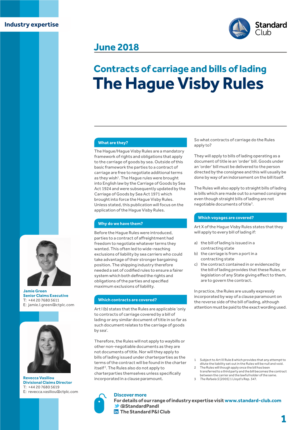 The Hague Visby Rules