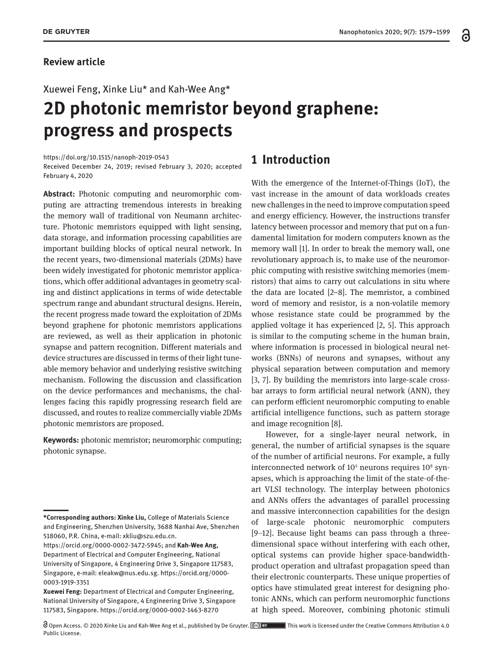 2D Photonic Memristor Beyond Graphene: Progress and Prospects