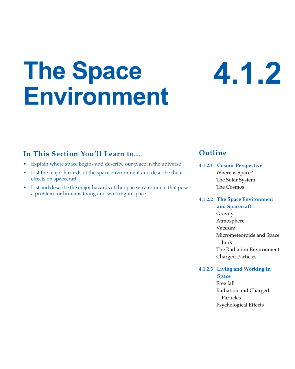 4.1.2 the Space Environment