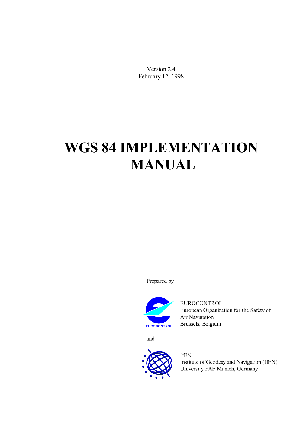 Wgs 84 Implementation Manual