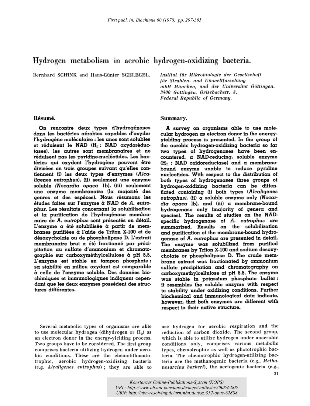 Hydrogen Metabolism in Aerobic Hydrogen-Oxidizing Bacteria