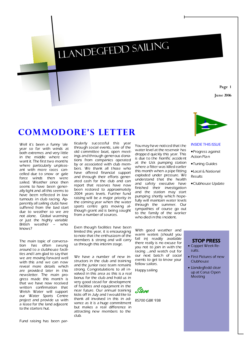 Summer 2006 Newsletter