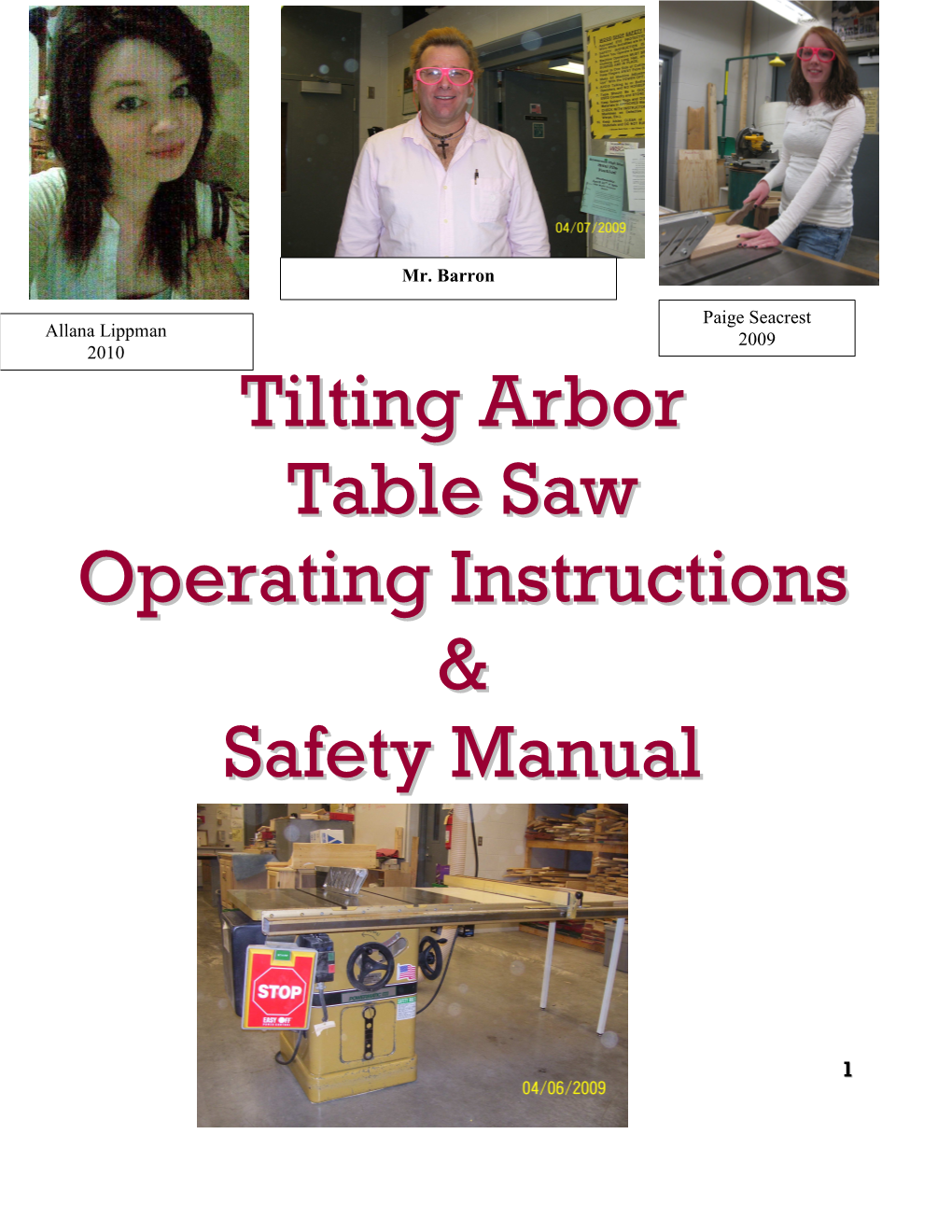 TABLE Saw INFO