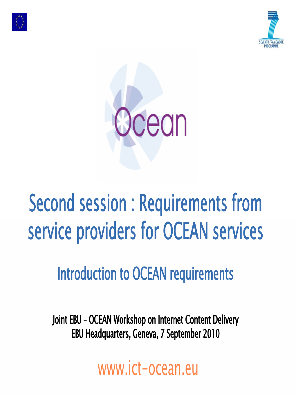 Requirements from Service Providers for OCEAN Services