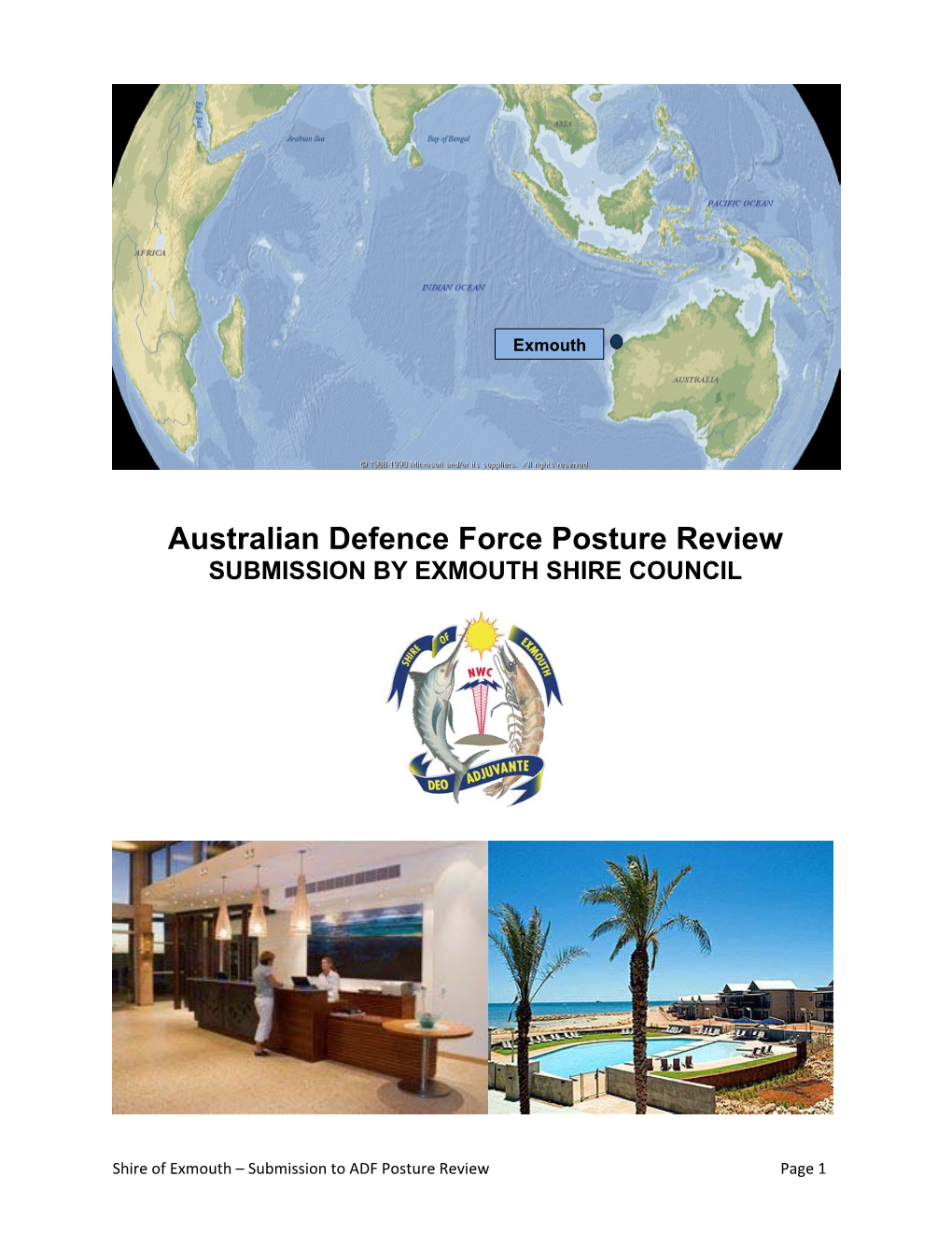 Australian Defence Force Posture Review SUBMISSION by EXMOUTH SHIRE COUNCIL