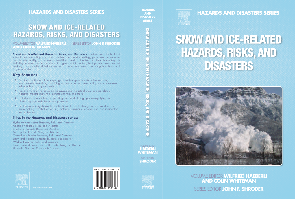 SNOW and Iceerelated HAZARDS, RISKS, and DISASTERS