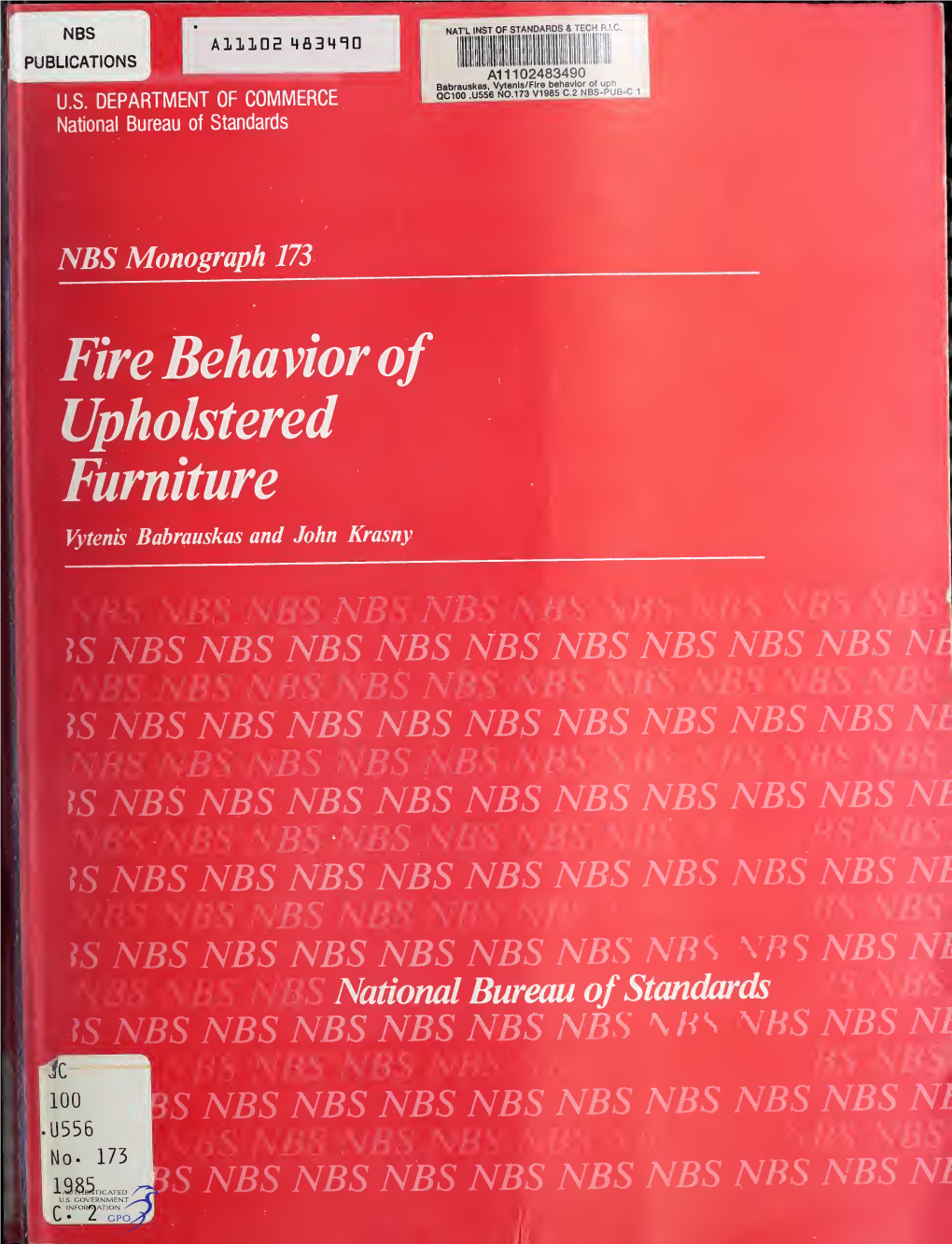 Fire Behavior of Upholstered Furniture