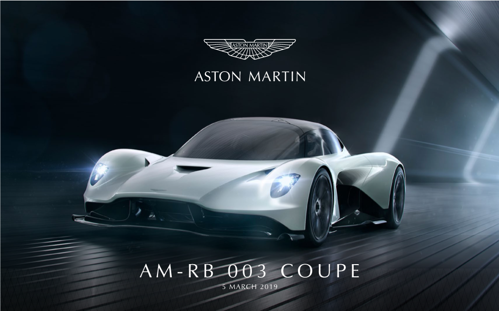 Am-Rb 003 Coupe P1 5 March 2019 Project 003 - Confidential Am-Rb 003 Coupe