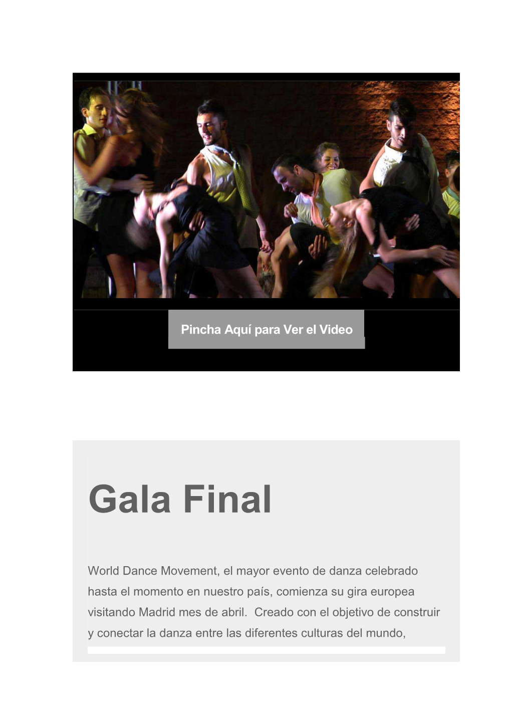 Gala Final World Dance Movement