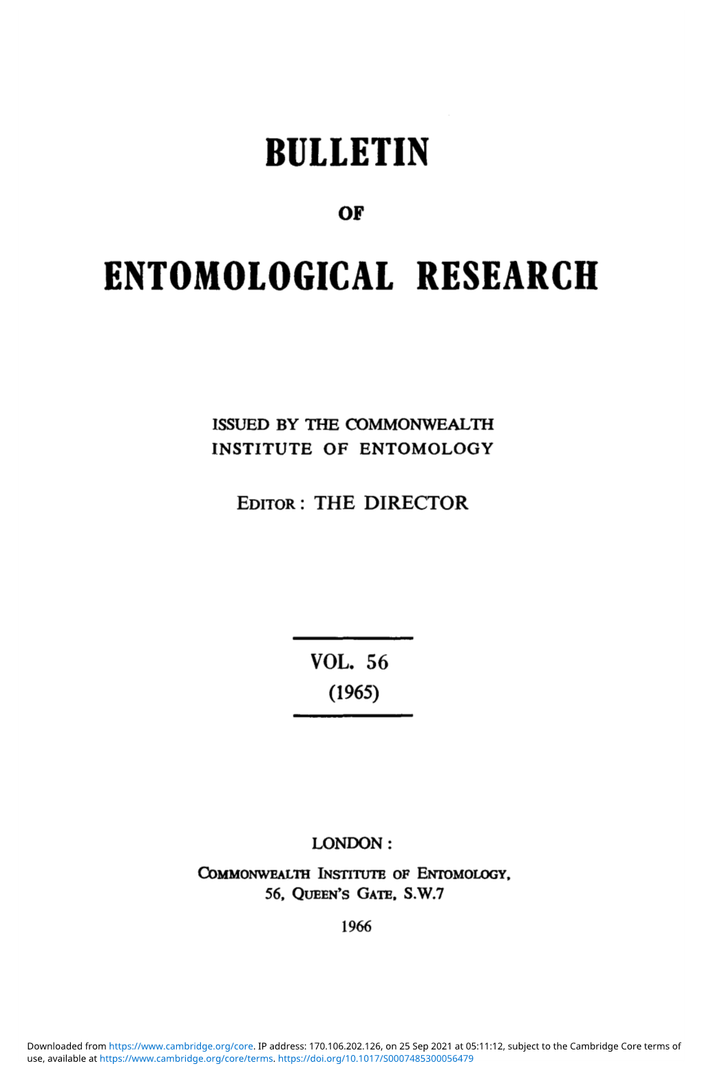 Entomological Research