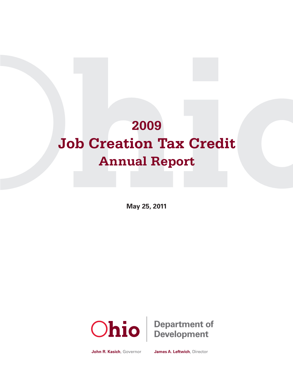 Job Creation Tax Credit Annual Report