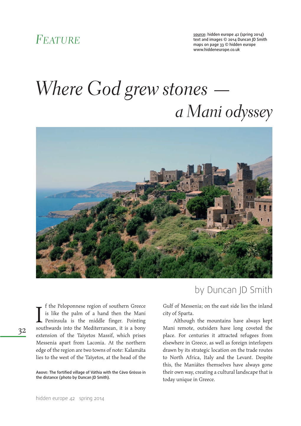 Where God Grew Stones — a Mani Odyssey