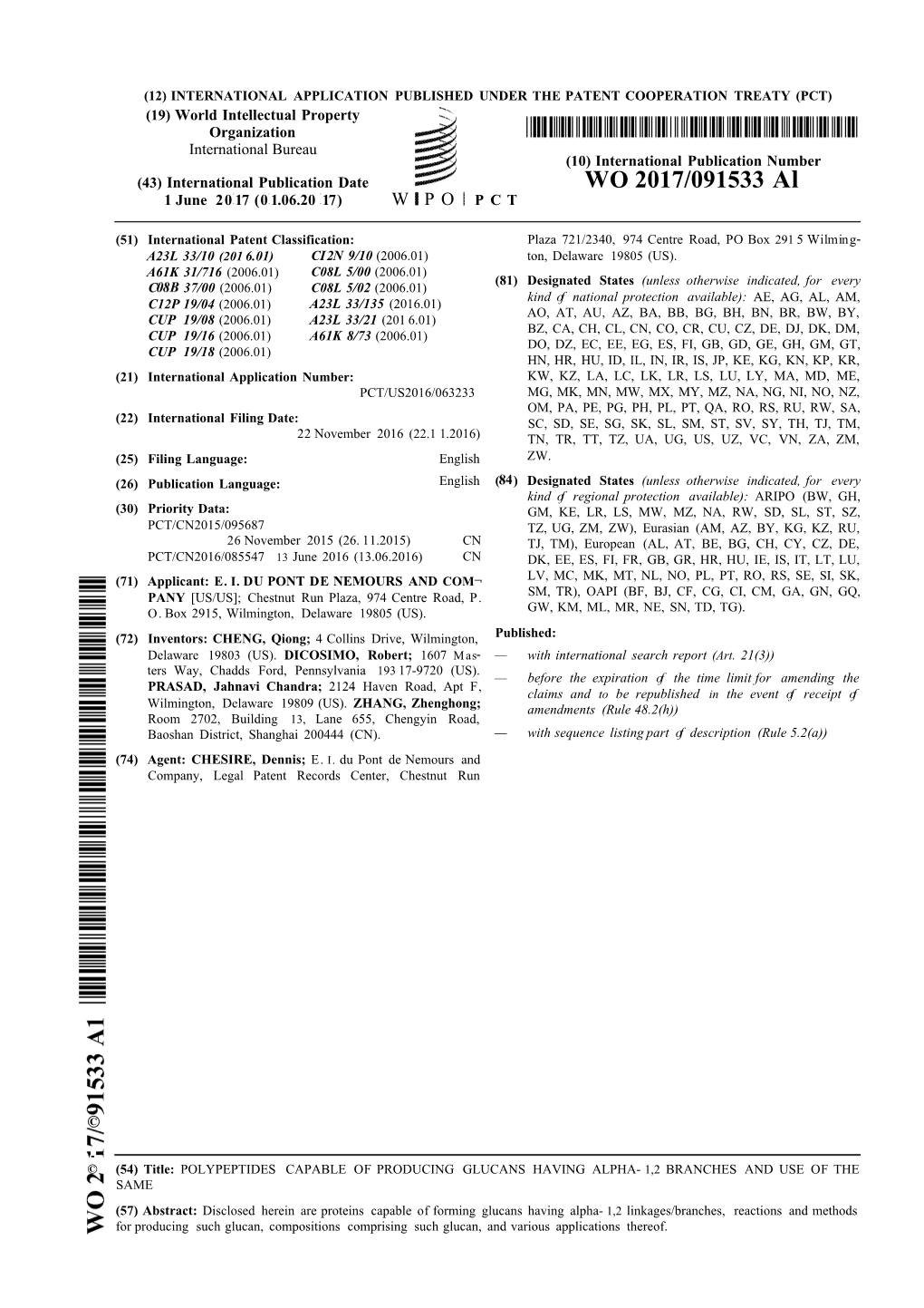 WO 2017/091533 Al 1 June 20 17 (0 1.06.20 17) W P O P C T