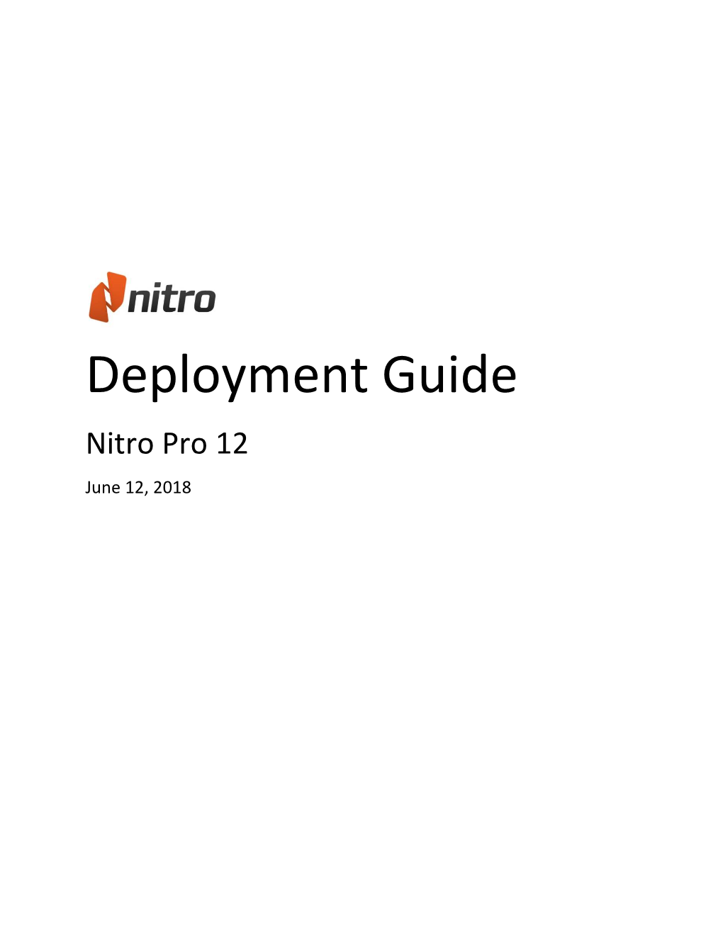 Deployment Guide Nitro Pro 12 June 12, 2018 1