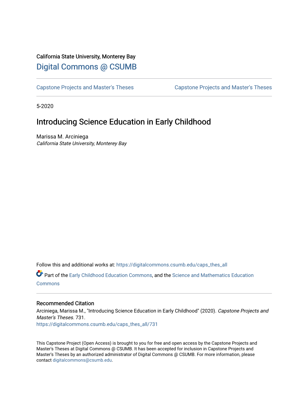Introducing Science Education in Early Childhood