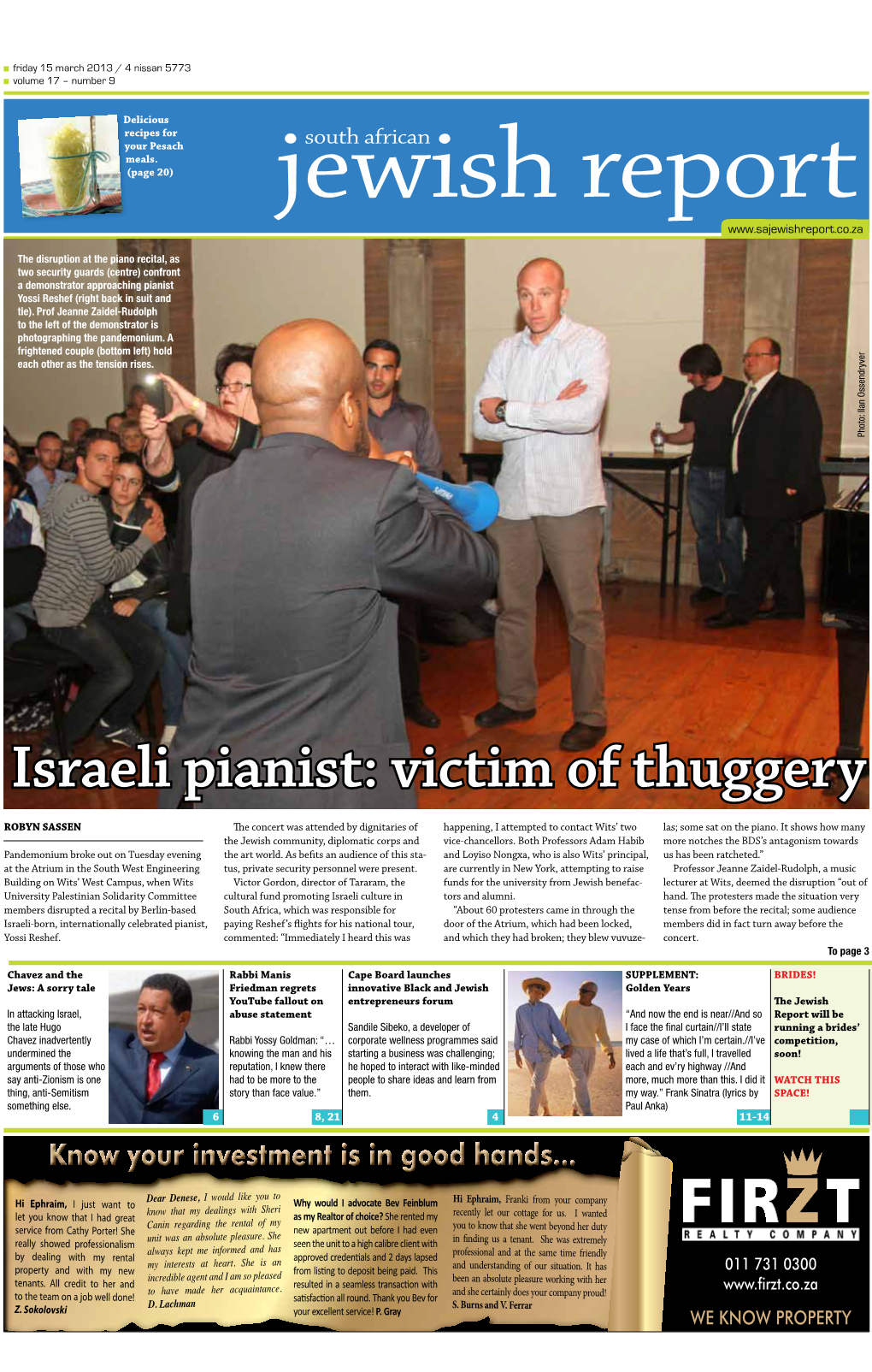 Israeli Pianist: Victim of Thuggery