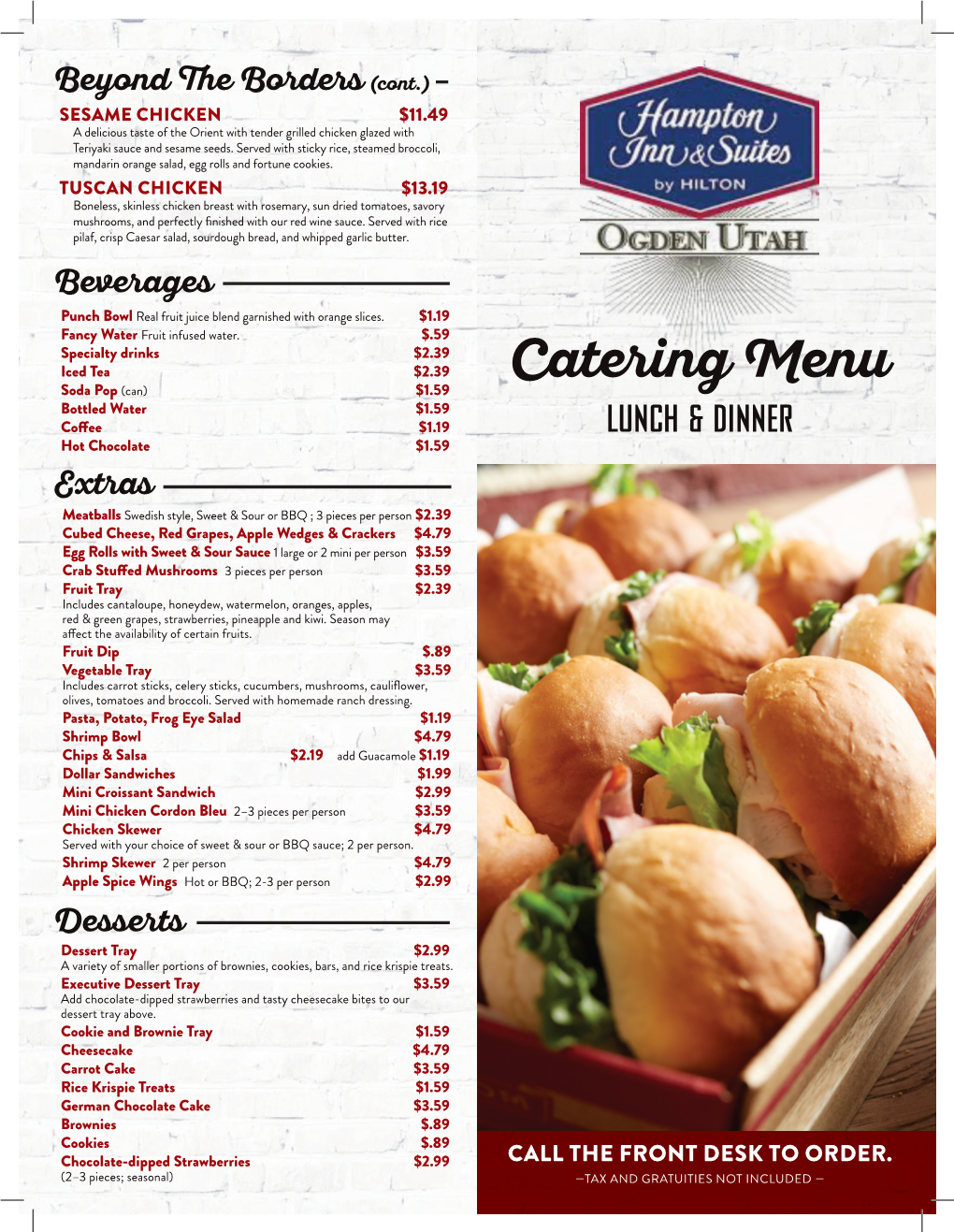 Catering Menu