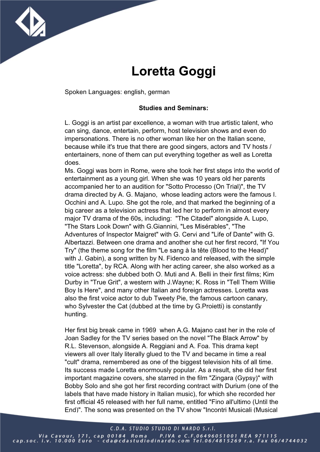 Loretta Goggi