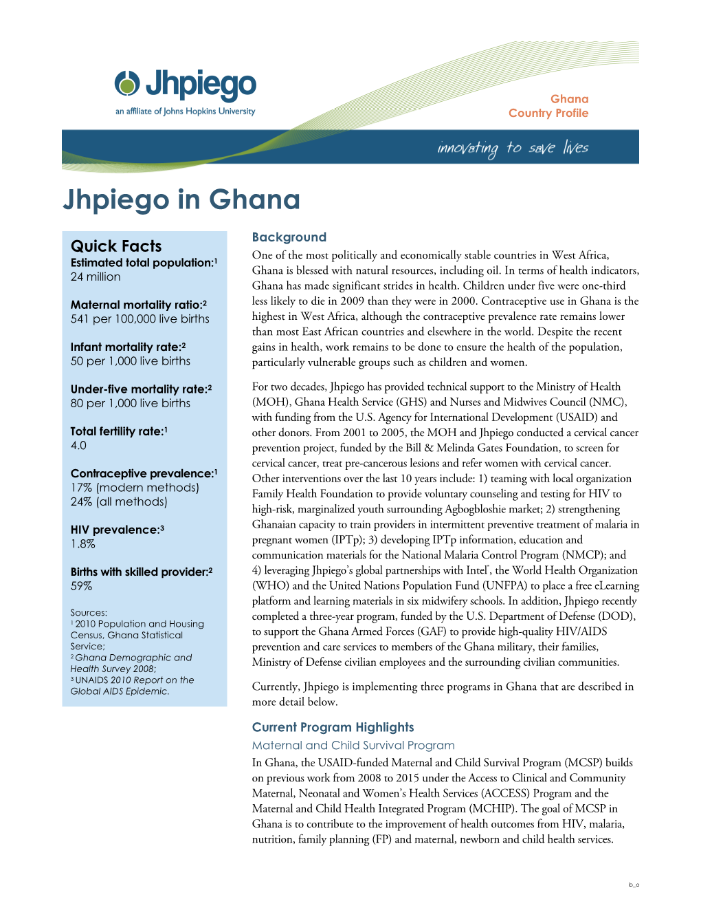 Jhpiego in Ghana